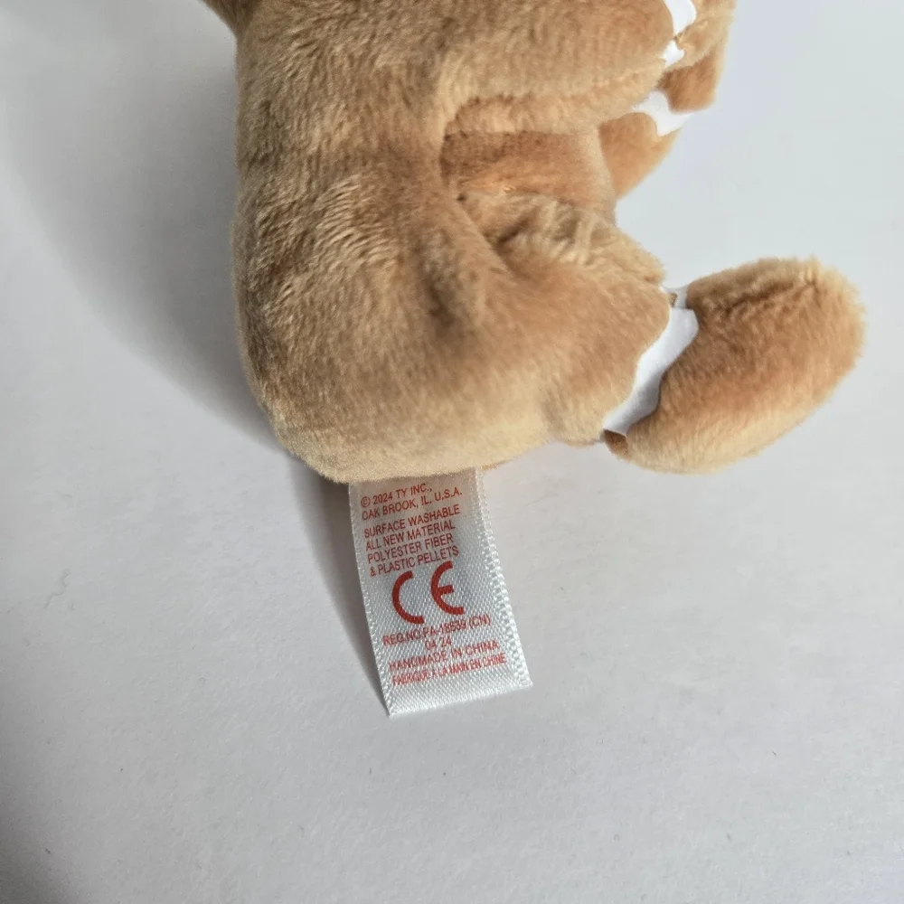 Ty Beanie Bellies Cookie the Gingerbread 4.5 inch Plastic Key Clip Purse Charm